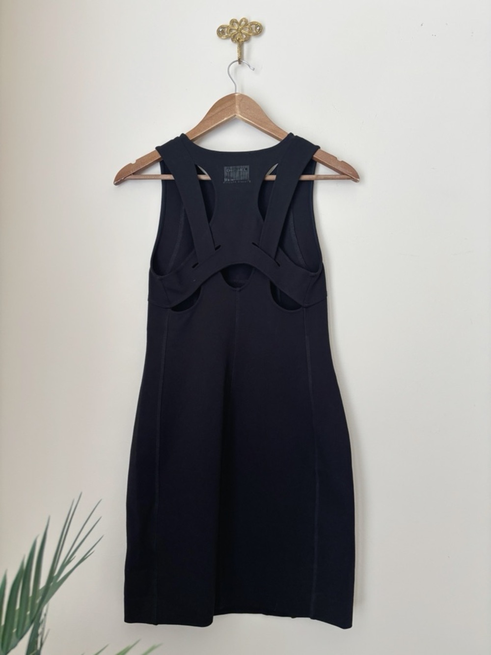 DIESEL Black Ponte Knit Sleeveless Shift Dress XS Edgy Minimalist - Picture 4 of 9